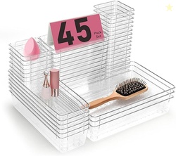 45P Clear drawer organizers
