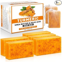5 Pack Turmeric Kojic Acid Soap Bars