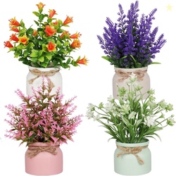 4pcs Artificial Pot Flowers 