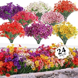 24 Bundles Artificial Flowers 