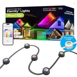 Enbrighten Vibe Eternity Permanent Outdoor Lights for House, 50ft, 36 