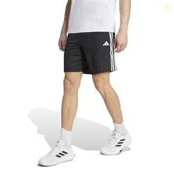 Adidas Men's Train Essentials Piqu 3-Stripes Training Shorts, Black/Wh