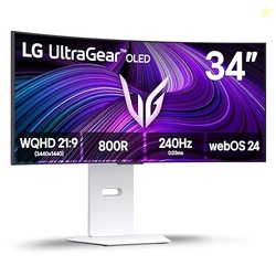 LG 34GX90SA-W 34-inch Ultragear WQHD (3440 x 1440) OLED Curved Gaming 