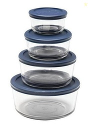 Anchor Hocking Glass Food Storage Containers with Lids, 8 Piece 