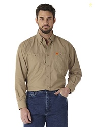 WranglermensFr Flame Resistant Two Pocket Work Shirt