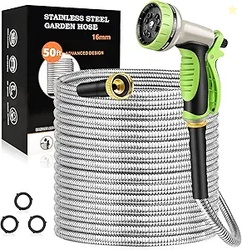GOXAWEE Garden Hose 50FT, Stainless Steel