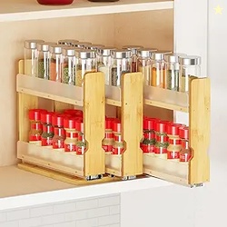 SpaceAid Bamboo Pull Out Spice Rack