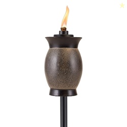 TIKI Resin Jar Torch, 4-in-1 Design, 64"  Weather-Resistant Outdoor To