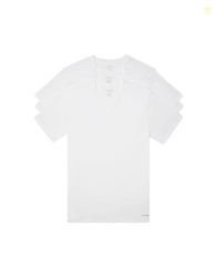 Calvin Klein Men's Cotton Classics 3-Pack Undershirts, 3 White - Vneck