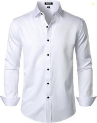 JEMITOP Men's Stretch Wrinkle Free Dress 