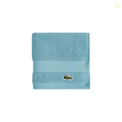 Lacoste Heritage 100% Supima Cotton Wash Cloth, Celestial, 13" x 13"  