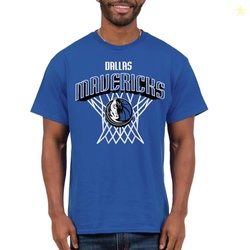 Dallas Mavericks NBA Nothing But Net Team Logo - Adult Short Sleeve Fa