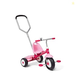 Radio Flyer Deluxe Steer & Stroll Trike, Pink, For Kids 2-5, 2-in-1 Pa