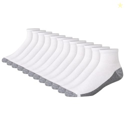 Hanes Men's Ankle Socks, Double Tough Max Cushion Socks, Moisture-Wick