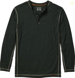 Legendary Whitetails Mens Henley Long Sleeve Casual Fit Shirt, Mountai
