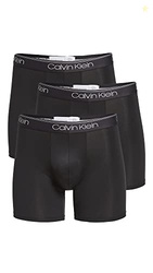 Calvin Klein Men's Micro Stretch 3-Pack Boxer Brief, 3 Black, L