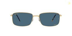 Ray-Ban Womens Rb3717 Sunglasses, Legend Gold/Polarized Blue, 57 Mm US