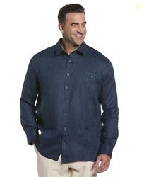 Cubavera Men's 100% Linen Four-Pocket Long Sleeve Button-Down Guayaber
