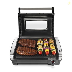 Hamilton Beach Electric Indoor Searing Grill with Viewing Window & Adj