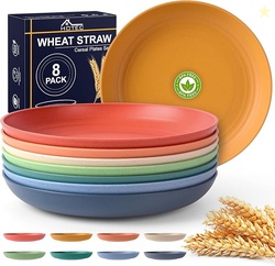 HOTEC 8-Pack Unbreakable Deep Dinner Plates