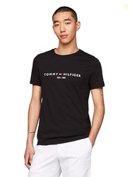 Tommy Hilfiger Men's Embroidered Logo Tee Jet Black