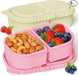 YQL 2 Pack Silicone Snack Containers 
