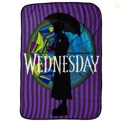 Silver Buffalo Wednesday The Addams Family Silhouette 45" x 60" Fleece
