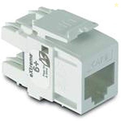 Leviton Extreme 6+ QuickPort Connector, CAT 6, 25-Pack, 61110-BW6, Whi