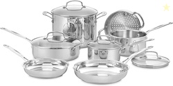 Cuisinart Chefs Classic 11-Piece Stainless Steel Pots and Pans Set, Co