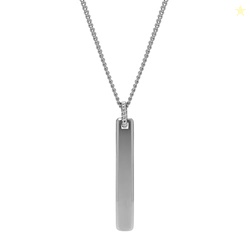 Fossil Men's Men's Stainless Steel Necklace, Color: Silver (Model: JF0