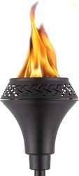TIKI Island King 65" Metal Outdoor Torch  Weather-Resistant, Decorativ