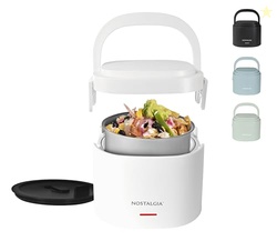 Nostalgia Portable 20-Ounce Electric Heated Lunch Box  Travel Size 2.5