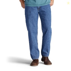 Lee Men's Relaxed Fit Straight Leg Jean, Medium Stone, 32W x 28L