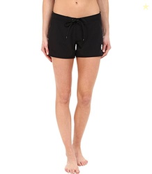 Body Glove Women's Smoothies Black's Beach Solid 4" Vapor Board Shorts