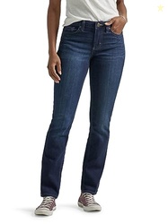 Lee Women's Petite Legendary Mid Rise Straight Leg Jean Nightshade 2 P