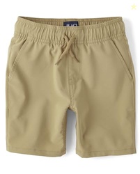 The Children's Place,Boys,Uniform Quick Dry Jogger Shorts,Flax,6