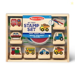 Melissa & Doug My First Wooden Stamp Set - Vehicles Kids Art Projects,