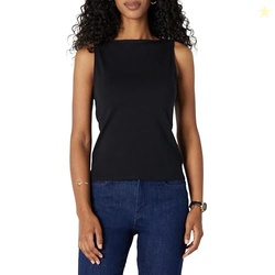Amazon Essentials Women's Slim Fit Cotton Tank Top, Black, X-Large