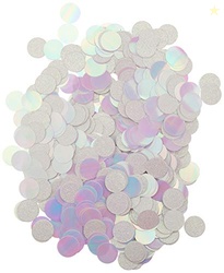 Shimmering Iridescent Glitter & Foil Circle Confetti - 2.25 oz. (Pack 