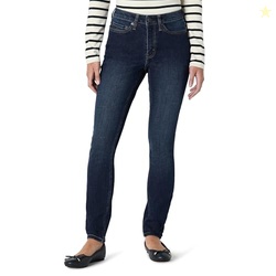 Amazon Essentials Women's High Stretch Mid-Rise Skinny Jeans, Dark Was