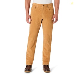 Amazon Essentials Men's Straight Fit 5 Pocket Corduroy Pant, Tan, 32W 