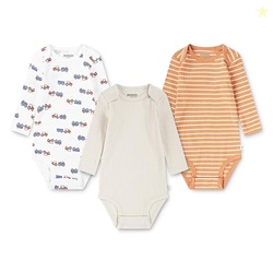 HUGGIES 3-Pack Long Sleeve Bodysuit