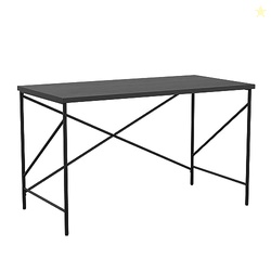 Martha Stewart Maddox Home Office Parsons Desk in Black Wood Grain wit