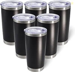 AIANJI Bulk Stainless Steel Tumblers(6 pack)