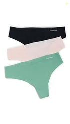 Calvin Klein Invisibles Seamless Thong Panties, 3 Pack