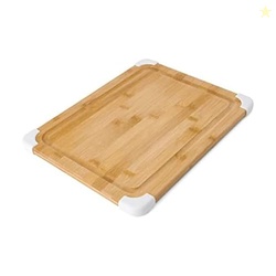 Farberware Nonslip Bamboo Cutting Board with Juice Groove, 11x14 Inch,