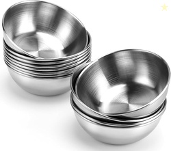 12 Pcs Stainless Steel Sauce Dishes