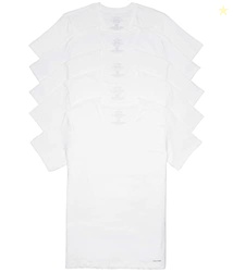 Calvin Klein Men's Cotton Classics 5-pack Undershirts, 5 White V-neck,