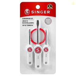 SINGER 3-Piece Screwdriver Set - Includes; 2 Flat head, 1 Phillips hea