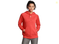 Under Armour Womens Rival Fleece Hoodie, (860) Dark Orange / / White, 
